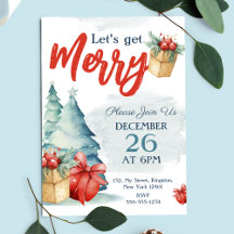 水彩手描きメリークリスマスを迎えよう