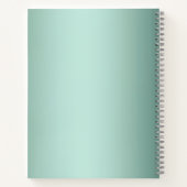 水彩手描き子犬とパウダーブルーボウ ノートブック (裏面)