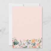 水彩手描き庭園フローラリース結婚ズ 招待状 (裏面)