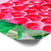 水彩手描き模様のイラストレーション ポスター (角)