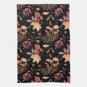 水彩手描き秋紅葉&ベリー キッチンタオル (縦)