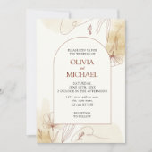 水彩手描き結婚式招待状 招待状 (正面)