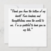 水彩手描き線ハートスケッチ サンキューカード (裏面)