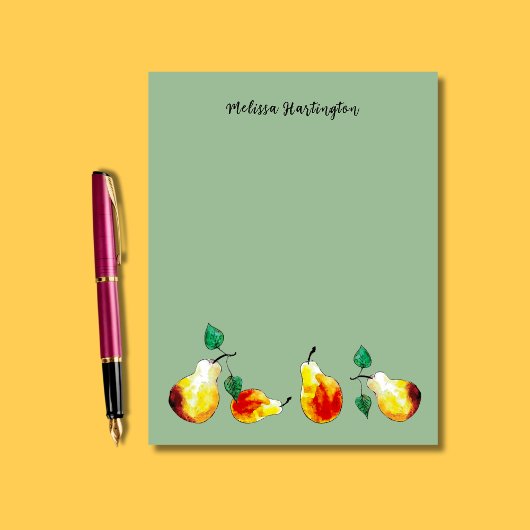 水彩手描き金梨ぼほ レターヘッド