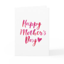 水彩手書きマザーズデイカード