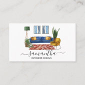 水彩手書き書道インテリアデザイン 名刺 (正面)