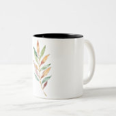 水彩手絵を描カラフル紅葉 ツートーンマグカップ (正面右)