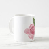水彩手絵を描バラ花 コーヒーマグカップ (正面左)