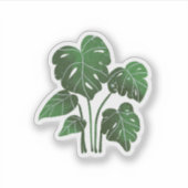 水彩手絵を描審美的モンステ離れラ シール (正面)