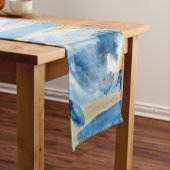 水彩手絵を描抽象芸術 ショートテーブルランナー (インサイチュ)
