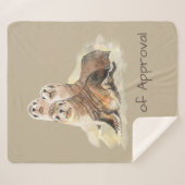 水彩承認のかわいいシール感動的 シェルパブランケット (正面(横))