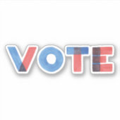水彩投票カスタムカットビニールデカールシール シール (正面)