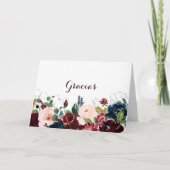 水彩折り図解入りの、写真付きの畳み結婚グラシアスカード サンキューカード (正面)