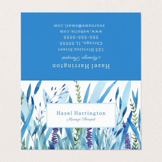 水彩折り畳み名刺カスタマイズ 名刺 (外部フラット)