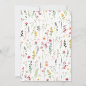 水彩押し花ウェディング招待状 招待状 (裏面)