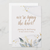 水彩抽象デザインの「Save the Date」招待状 招待状 (正面/裏面)