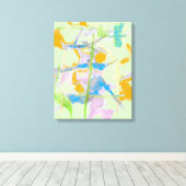 水彩抽象化 キャンバスプリント (インサイチュ (ウッドフロア))