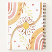 水彩抽象植物花虹色子供 ノートブック (裏面)