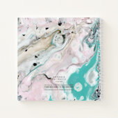 水彩抽象的なバラゴールドの金属バンド ID803 ノートブック (裏面)