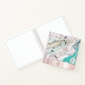 水彩抽象的なバラゴールドの金属バンド ID803 ノートブック (内部)