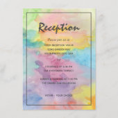 水彩抽象的な色鮮やかで幻想的な受付エリア エンクロージャーカード (正面)