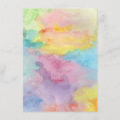 水彩抽象的な色鮮やかで幻想的な受付エリア エンクロージャーカード (裏面)