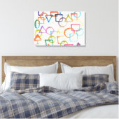 水彩抽象絵画 キャンバスプリント (インサイチュ (寝室))