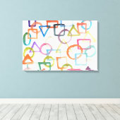 水彩抽象絵画 キャンバスプリント (インサイチュ (ウッドフロア))