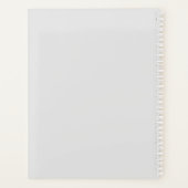 水彩抽象芸術とグリッター文字F プランナー手帳 (裏面)