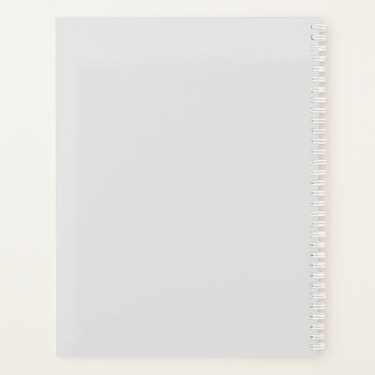 水彩抽象芸術とグリッター文字F プランナー手帳 (裏面)