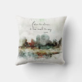 水彩抽象芸術るみ引用文ギフト クッション (裏面)