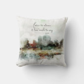 水彩抽象芸術るみ引用文ギフト クッション (正面)