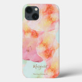 水彩抽象芸術アイスカラフルクリームお名前 Case-Mate iPhoneケース (裏面)