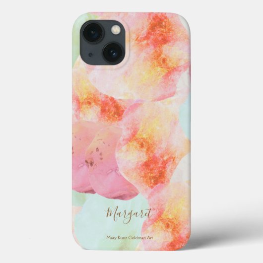 水彩抽象芸術アイスカラフルクリームお名前 Case-Mate iPhoneケース (裏面)