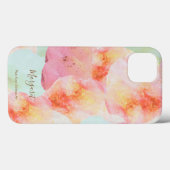 水彩抽象芸術アイスカラフルクリームお名前 Case-Mate iPhoneケース (裏面 (横))