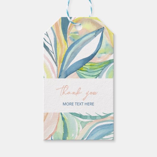 水彩抽象芸術アートカスタムラベルお気に入り ギフトタグ (正面)