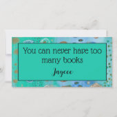 水彩抽象芸術アートパーソナライズされた、ブックマーク サンキューカード (正面)