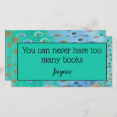 水彩抽象芸術アートパーソナライズされた、ブックマーク サンキューカード (正面/裏面)