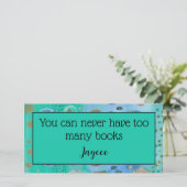 水彩抽象芸術アートパーソナライズされた、ブックマーク サンキューカード (スタンド正面)