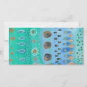 水彩抽象芸術アートパーソナライズされた、ブックマーク サンキューカード (裏面)