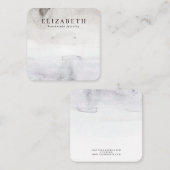 水彩抽象芸術イヤリング表示 スクエア名刺 (正面/裏面)