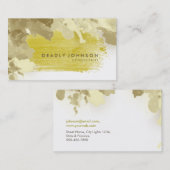 水彩抽象芸術エレガント黄クール自然 名刺 (正面/裏面)