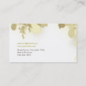 水彩抽象芸術エレガント黄クール自然 名刺 (裏面)