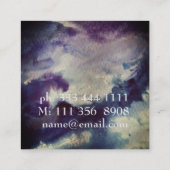 水彩抽象芸術カスタム名刺 スクエア名刺 (裏面)
