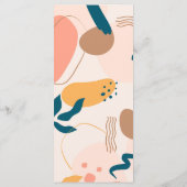 水彩抽象芸術カラフルパステル結婚ズメニュー メニュー (裏面)