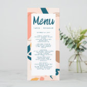 水彩抽象芸術カラフルパステル結婚ズメニュー メニュー (スタンド正面)