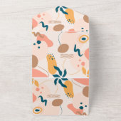 水彩抽象芸術カラフルパステル結婚ズ オールインワン招待状 (外側)