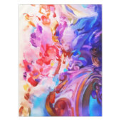 水彩抽象芸術カラフルブラシストロークアート テーブルクロス (正面)