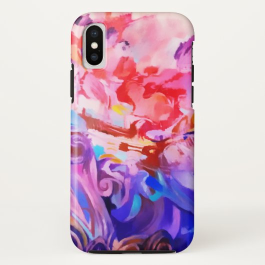 水彩抽象芸術カラフルブラシストロークアート Case-Mate iPhoneケース (裏面)