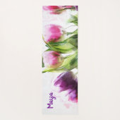 水彩抽象芸術カラフル背景 ヨガマット (裏面)